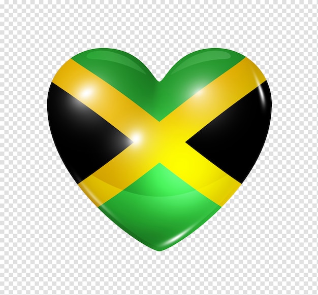 Love jamaica, heart flag icon