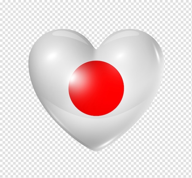 Love japan, heart flag icon