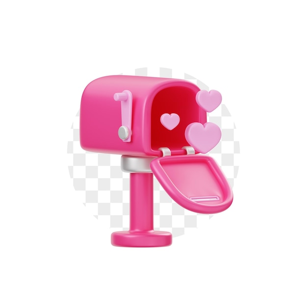 Love mailbox 3d icon