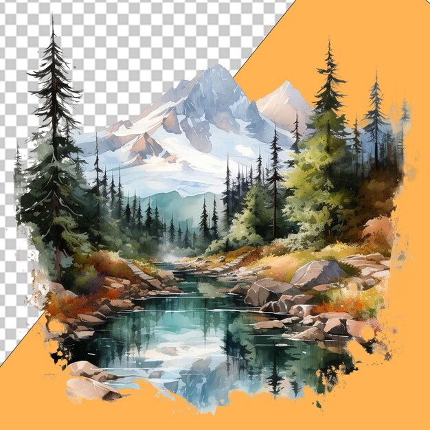 PSD amare la natura png illustrazione