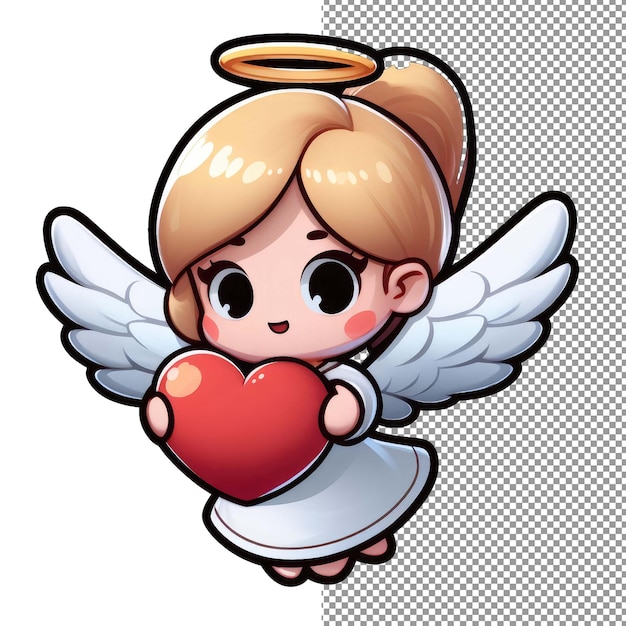 PSD love's messenger adorable cupid sticker