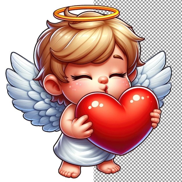 PSD love's messenger adorable cupid sticker