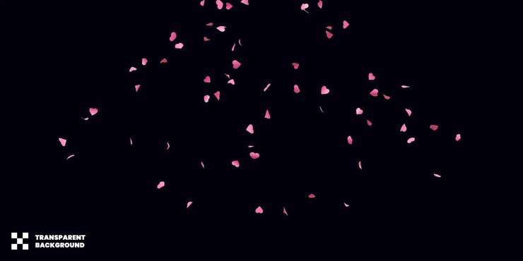分離された愛の形の紙吹雪のお祝いの装飾