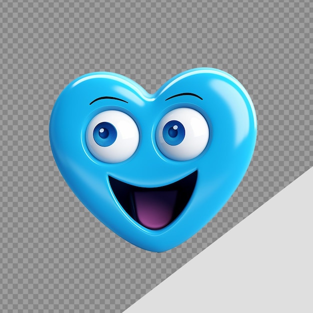 Emoji a forma d'amore png isolati su sfondo trasparente