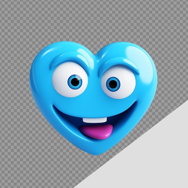 Love Shape Emoji Png Izolowane Na Przezroczystym Tle