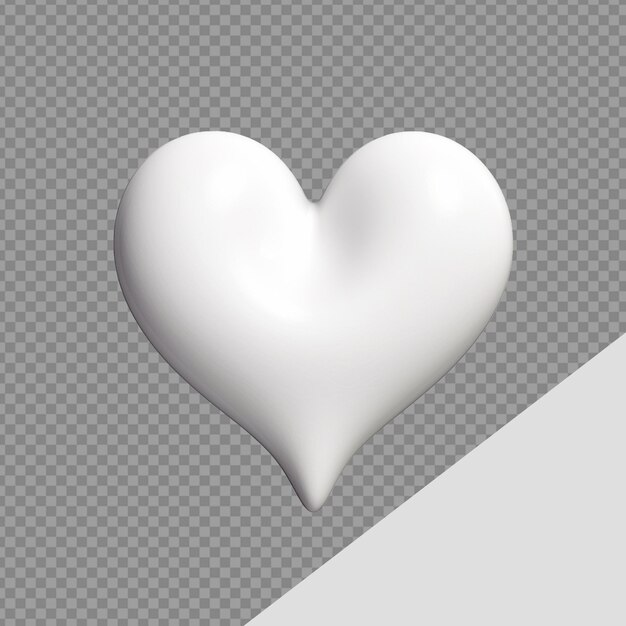 PSD love shape png isolated on transparent background