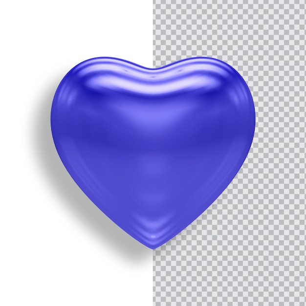 Simbolo di amore isolato su sfondo trasparente 3d rendering