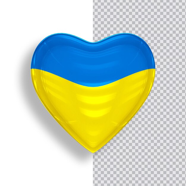 Символ любви изолирован на прозрачном фоне 3d визуализации
