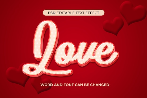 Love Text Effect 3d Photoshop