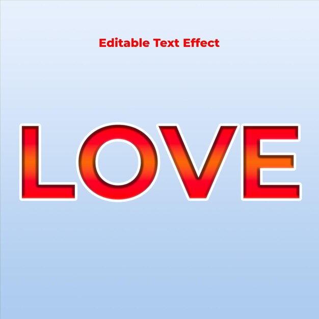 Love Text Effect PSD