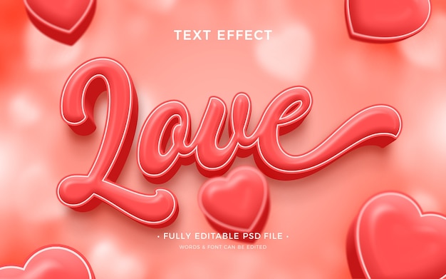 PSD love text effect