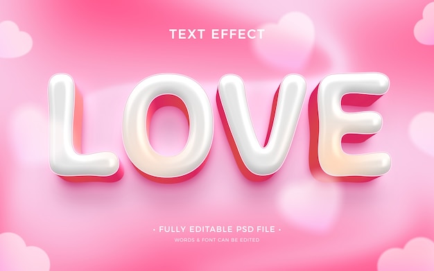 Love text effect