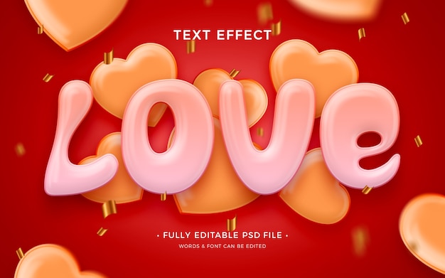 PSD love text effect