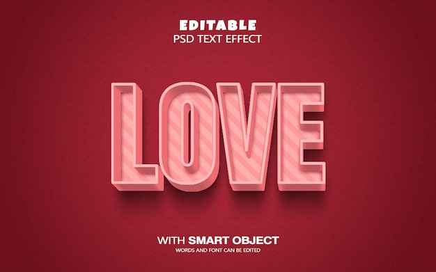 PSD love text effect