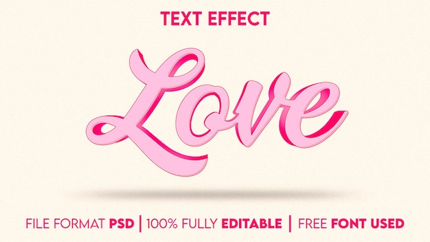 Love text effect