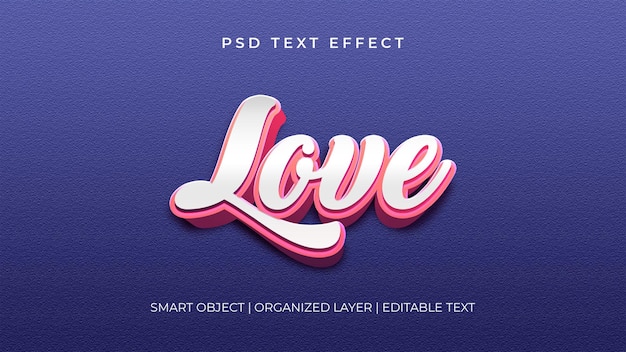 Love text effect