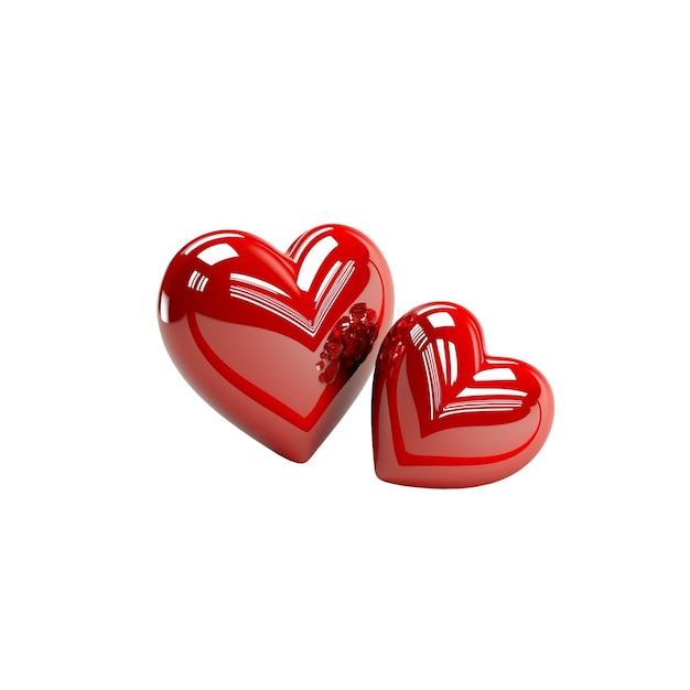 love text and romantic decorative elements