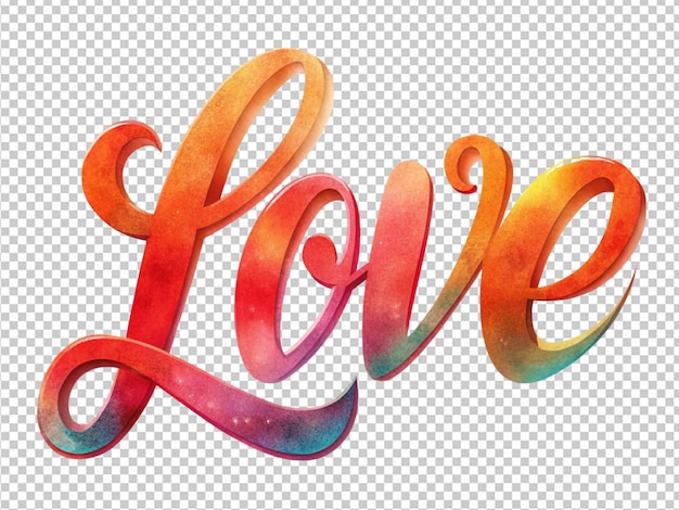 Love text written in letters