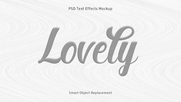 Lovely 3d text effects mockup