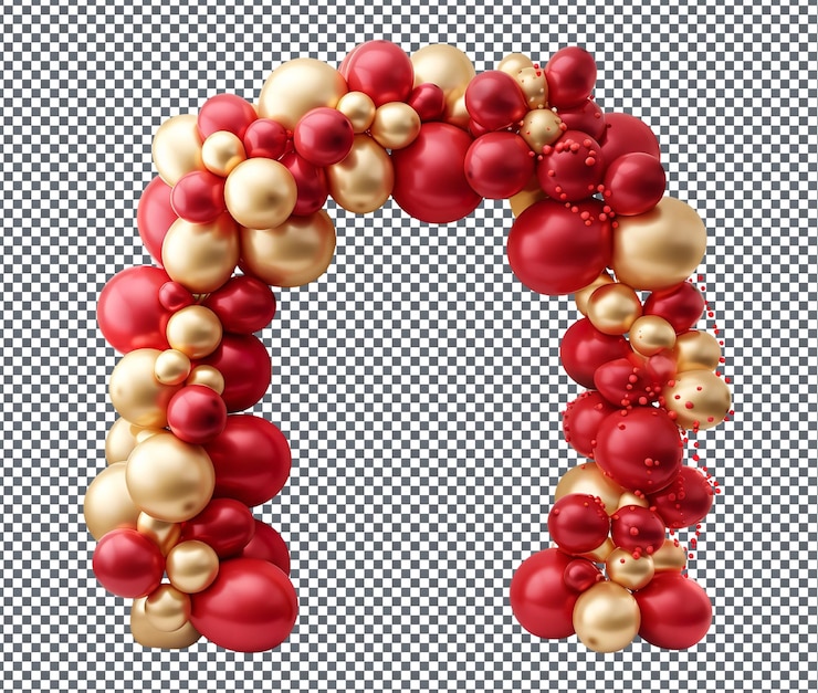 PSD прекрасный balloon arch kit изолирован на прозрачном фоне