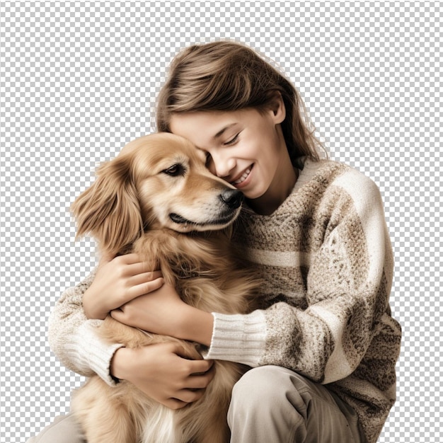 PSD lovely child and dog