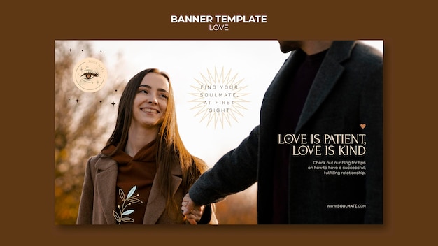 PSD lovely couple banner template