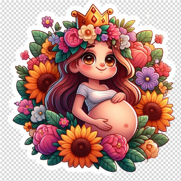 PSD lovely cute adorable sticker