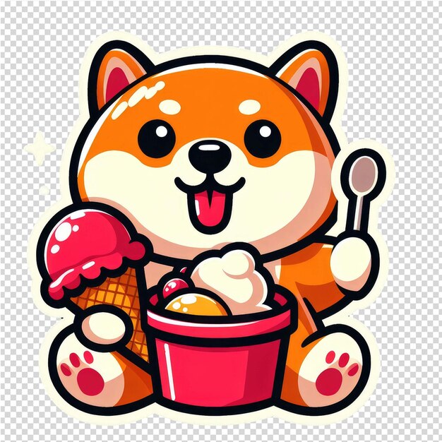 PSD lovely cute adorable sticker