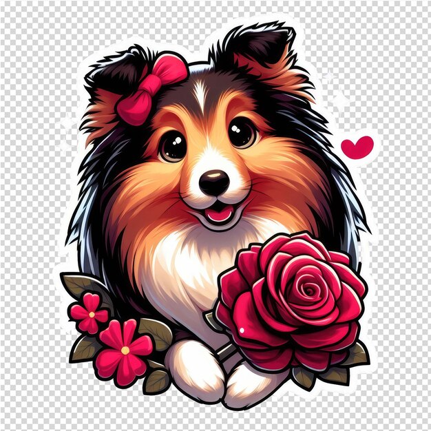 PSD lovely cute adorable sticker