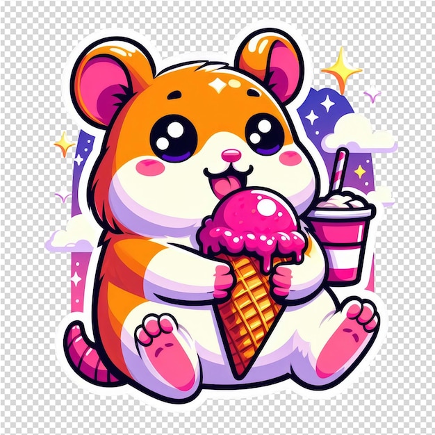 PSD lovely cute adorable sticker