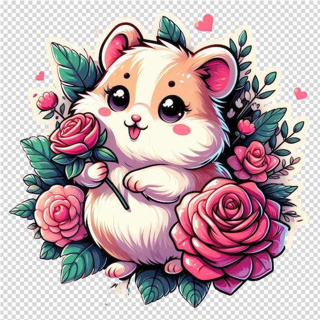 PSD lovely cute adorable sticker