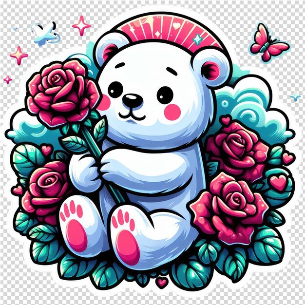 PSD lovely cute adorable sticker