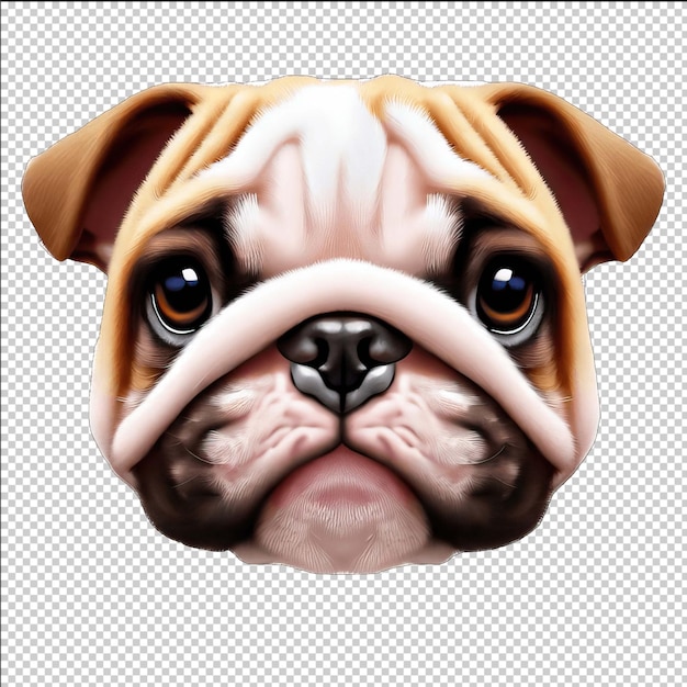 PSD lovely doggy face graphic