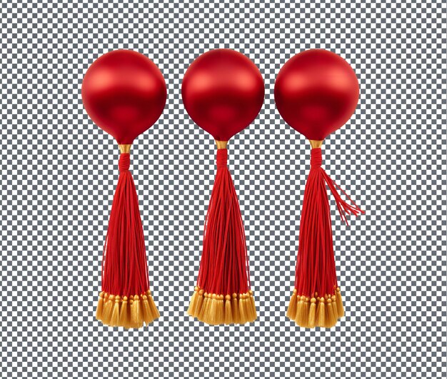 PSD bel palloncino rosso e oro isolato su uno sfondo trasparente