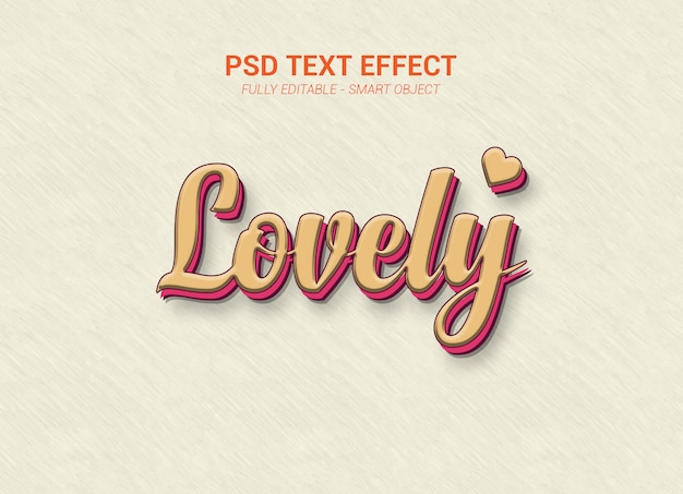 PSD lovely text effect