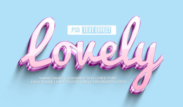 PSD lovely text style effect