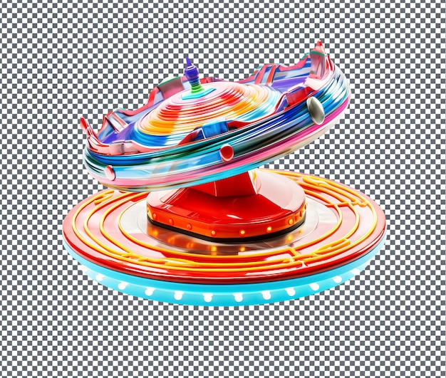 Lovely tilt a whirl spinning isolated on transparent background