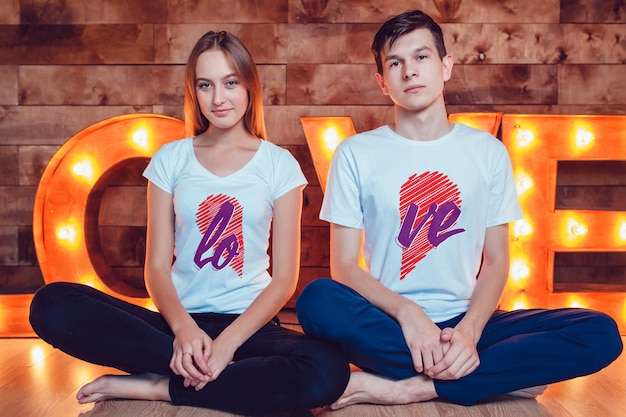 PSD lovers t-shirt mockup