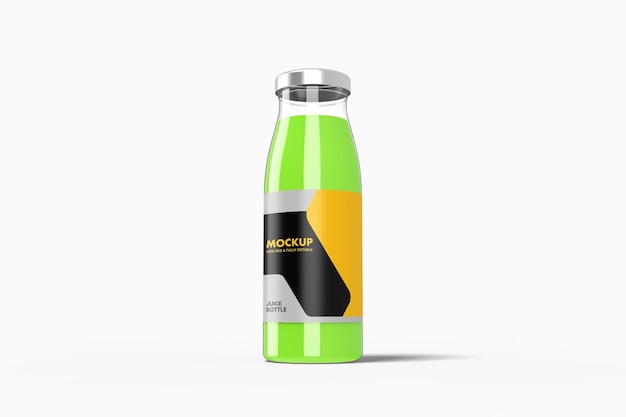 Low Angle View of Juice Bottle Mockup