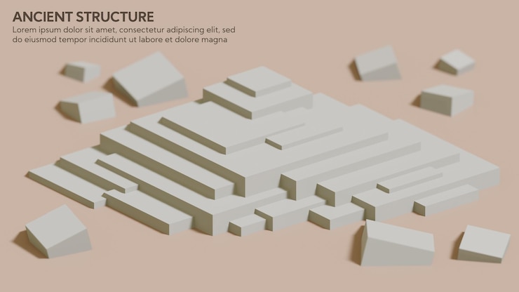 PSD low poly ancient structure