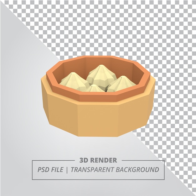 PSD low poly dimsum 3d render