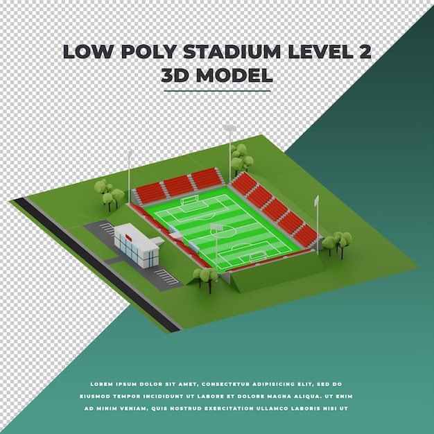 PSD low poly stadium level 2