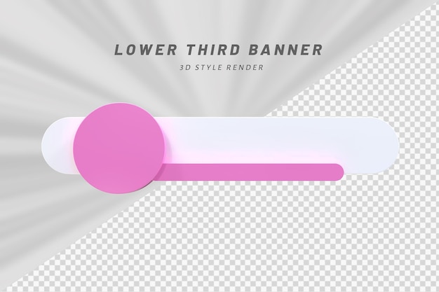 PSD lower third banner 3d style render