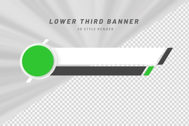 PSD rendering in stile 3d del terzo banner inferiore