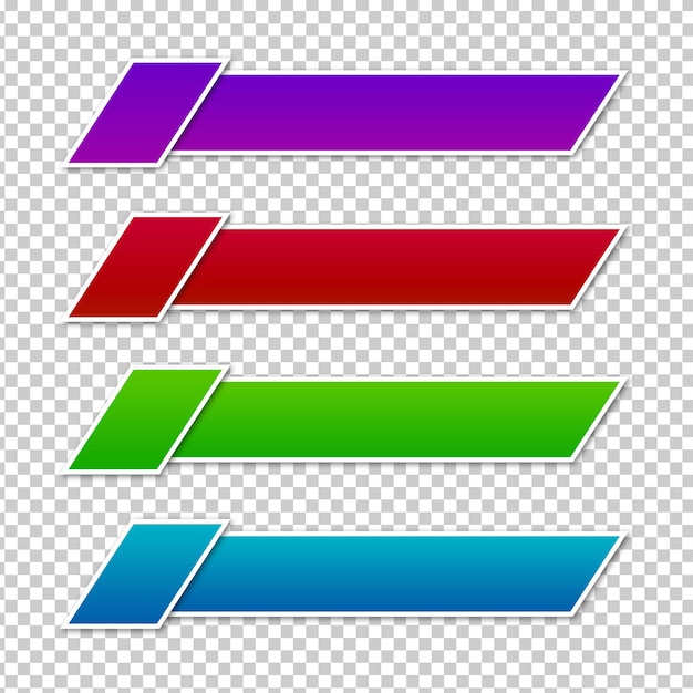 lower third set design banners with arrows