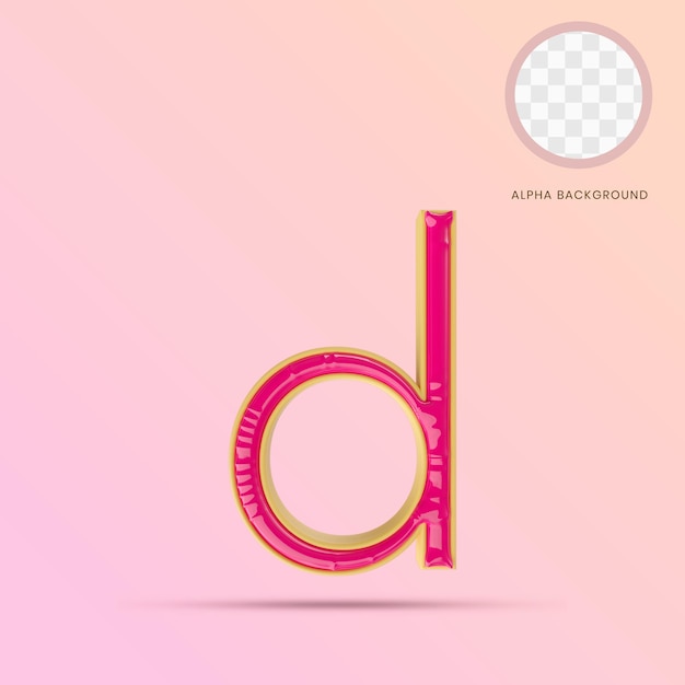 Lowercase Letter d 3D