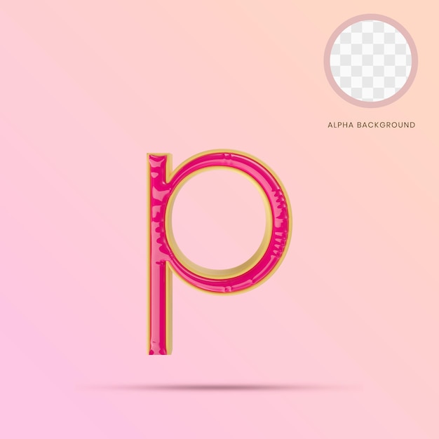 Lowercase Letter p 3D