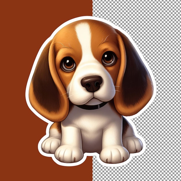 PSD loyal doggy companion png-sticker voor honden