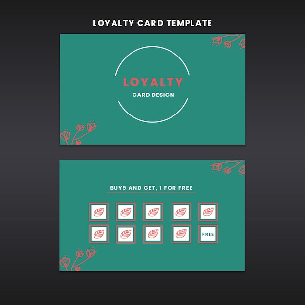 Loyaliteitskaart ontwerp sjabloon Vector Stock Afbeelding Illustratie