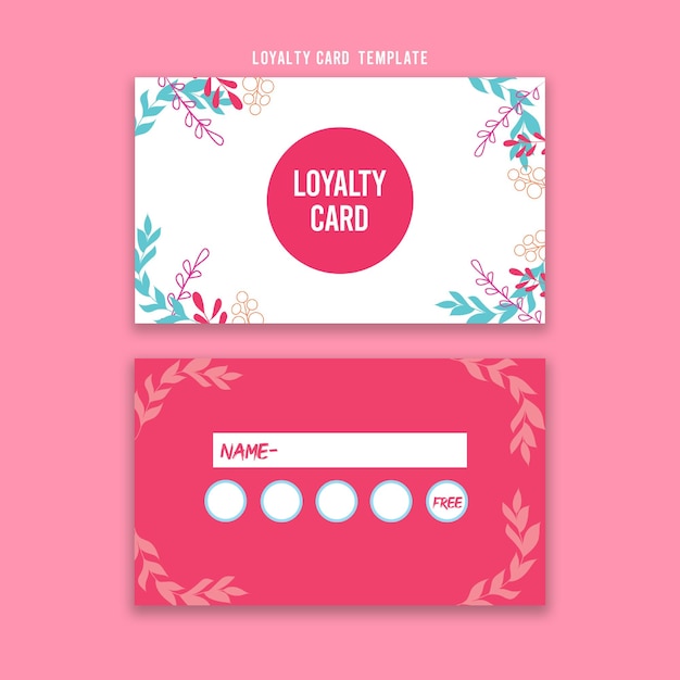 PSD loyalty card template vector art stock image